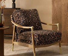 Alaska Faux Fur Wooden Armchair