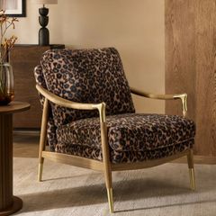 Alaska Faux Fur Wooden Armchair