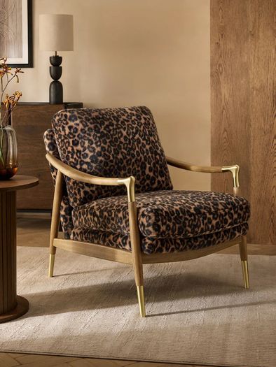 PRICE DROP: Alaska Faux Fur Wooden Armchair