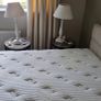 King size bed + headboard + mattress + bedside tables + lamps Image 10