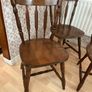 Set of 4 Vintage Wooden Farmhouse Dining Chairs Image 3