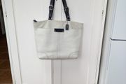 Coach Large Off White Black Trim Large Bag