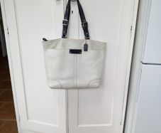 Coach Large Off White Black Trim Large Bag