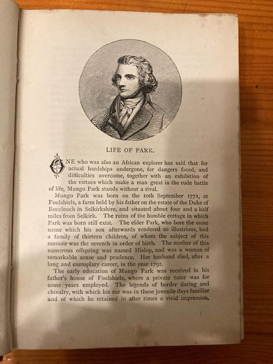 Vintage book:'The Life And Travels Of Mungo Park In Africa'