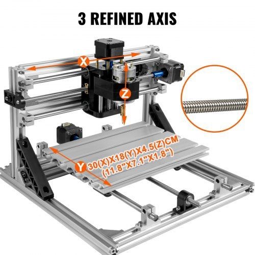 CNC Router Kit Wood Router Kit 500mw Laser Engraver GRBL Control DIY CNC Machine 3 Axis PCB PVC Milling Machine with Offline Controller 300x180x45mm (FREE SHIPPING)