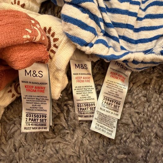 Bundle of M&S baby boy clothes