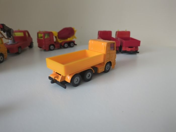 Set of 6 Vintage Siku Diecast Trucks