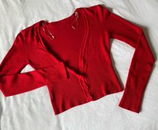 Women's Soft Viscose Red Cardigan by Dunnes