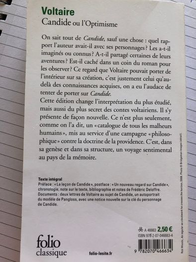 Voltaire Candide ou lOptimisme