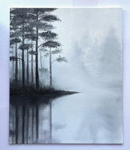 Original oil painting on canvas board