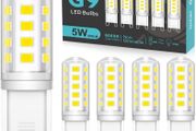 G9 Led Bulbs Cool White, 5W, 500LM, 6000K, Equivalent to 50W Halogen, Non-Dimmable Energy Saving Light Bulb for Home Lighting Decor, Chandelier, Wall Light, Crystal Lamp-5 Packs [Energy Class E]