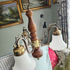 Three-Arm Chandelier, Made in Italy, Mid-20th Century