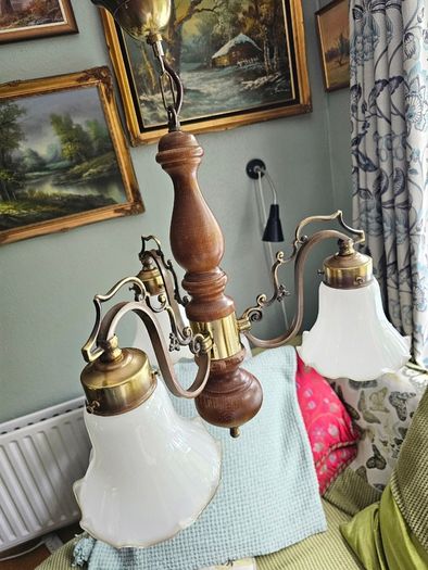 Three-Arm Chandelier, Made in Italy, Mid-20th Century