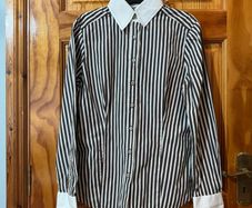 Zara Brown & White Stripe Shirt- Classic  button blouse -Large