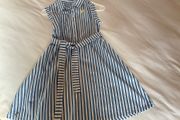 Girls gorgeous designer dress from Tuc Tuc navy white strip Age 10 11 12