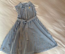 Girls gorgeous designer dress from Tuc Tuc navy white strip Age 10 11 12