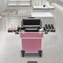 Makeup Trolley Case Cosmetic Case Pink Image 4