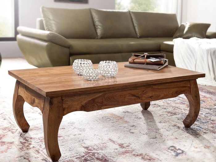 Large Solid Sheesham Coffee Table 110 x 60cm Handmade Wooden Table