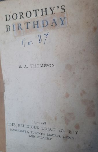 Vintage book 'Dorothy's Birthday' by B.A. Thompson