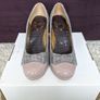 Pink and Grey Bow Tie Heels sz 35 Image 2