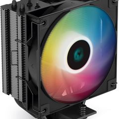 Ag400 Bk Argb Cpu Air Cooler All-black 5v-3pin Sync 220w Tdp 6mm X 4 Copper Heat Pipes With 120mm Fan Pwm 2000rpm 75.89cfm For Intel Lga 1700/1200/1151/1150/1155 Amd Am5/am4