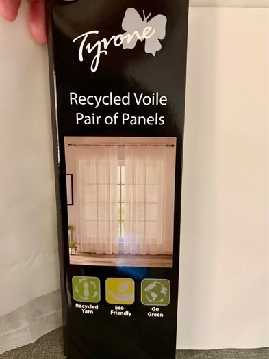 4 x Panels of Cream Voile 57" wide x 90" drop - 2 pairs