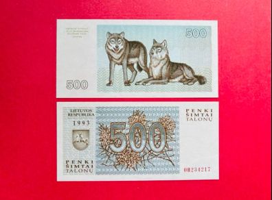 Lithuania  500  TALONU . 1993  Pick  46   ( Uncirculated )