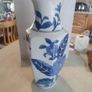 VINTAGE blue and white Chinese vase with floral design, 35 CM. TALL Image 2