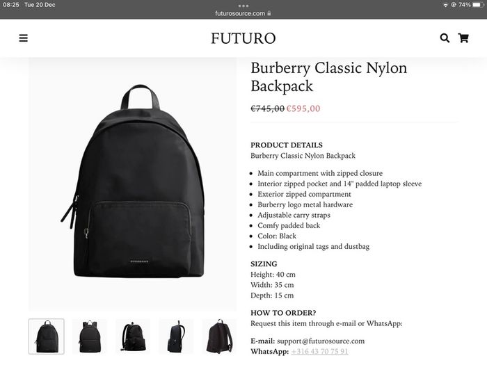 Burberry Abbeydale backpack - brand new with tags