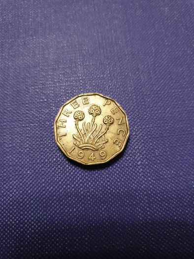 1949 English Brass Threepence