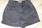 Ladies black denim shorts size uk6