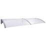 Door Canopy Grey and Transparent 300x80 cm PC Image 5
