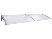 Door Canopy Grey and Transparent 300x80 cm PC