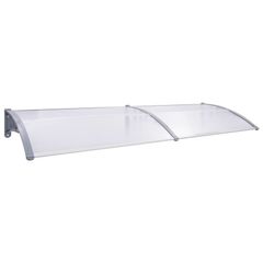 Door Canopy Grey and Transparent 300x80 cm PC