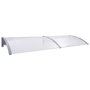 Door Canopy Grey and Transparent 300x80 cm PC