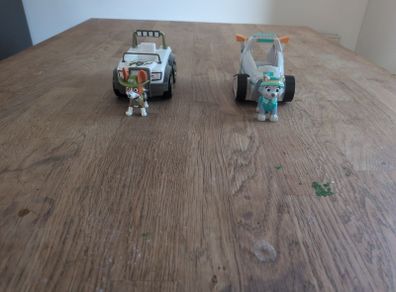 2 paw patrol figures Everest/tracker