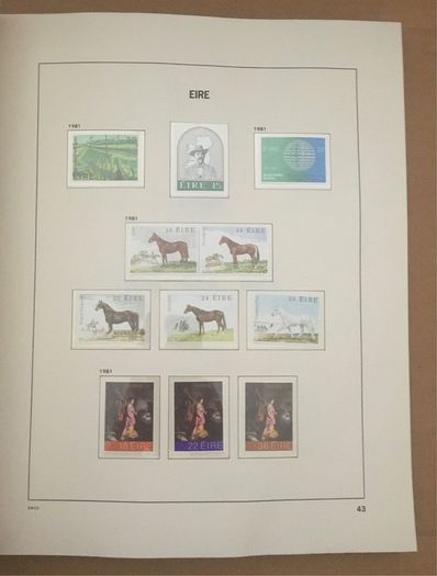 1929-1995 Ireland Commemorative incl sheetlets & 1968-1995 Definitive (inc Gerl series, Architecture & Treasures inc Enschede) Stamp Collection in Davo Album. (shown in 95 images)