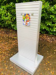 Shop Display Stand - Slat Wall - Brushed Chrome Finish!