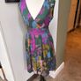 WAREHOUSE 100% Silk Wrap Dress UK 8 Floral Wedding Guest Image 3