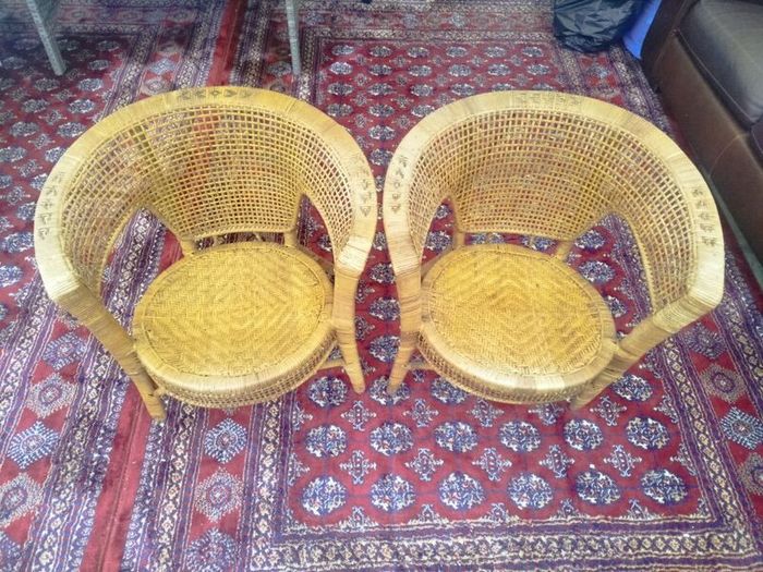 Vintage Ratan Tub Chairs
