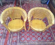 Vintage Ratan Tub Chairs