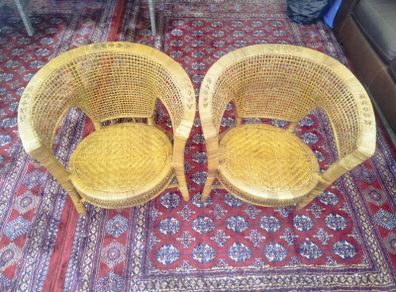 Vintage Ratan Tub Chairs