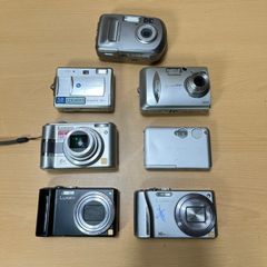 Joblot x 7 Faulty Digital Cameras Spares Repairs Lumix, Kodak, Nikon, Fujifilm etc
