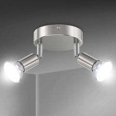 NEW SALE | LED Ceiling Light Rotatable, 2 Way Round Plate LED Ceiling Spot Lights GU10