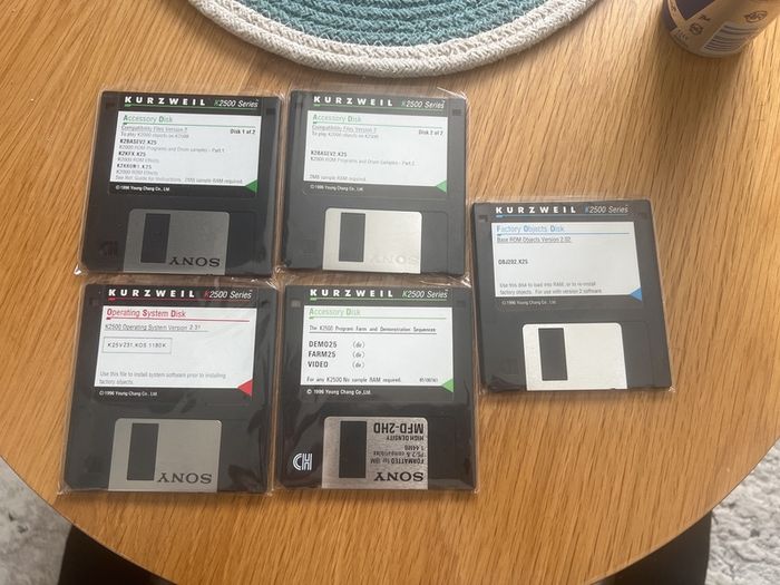 Kurzweil K2500 Complete Factory Disk Set - NEW SEALED - OS 2.31