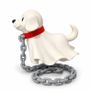 Floating Ghost Dog - Optical Illusion Halloween Decor - Dog Lover Gift - 3D Image 2