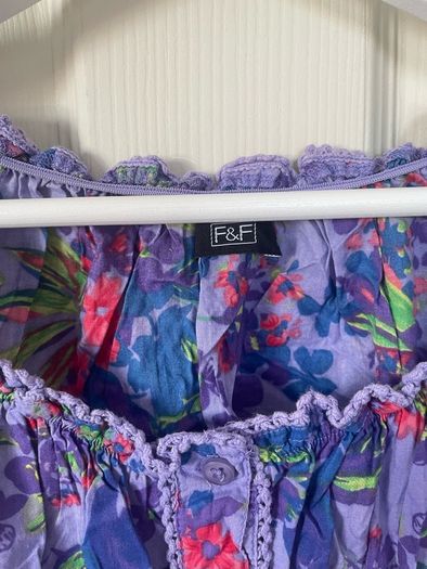 Women's Purple Floral Blouse Cami