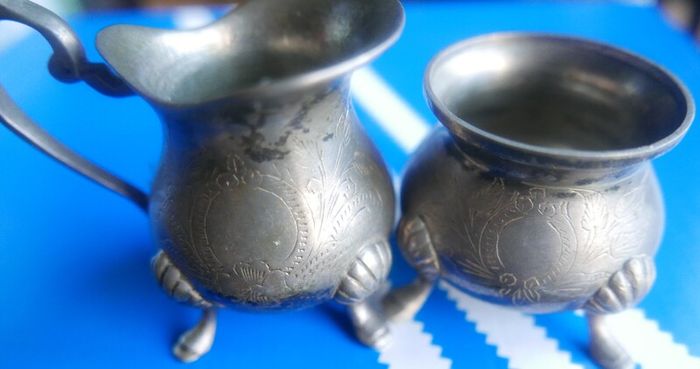 Vintage Silverplate Creamer And Sugar Bowl
