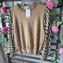 jumper bnwt one size tan jumper with frilled collar Image 4