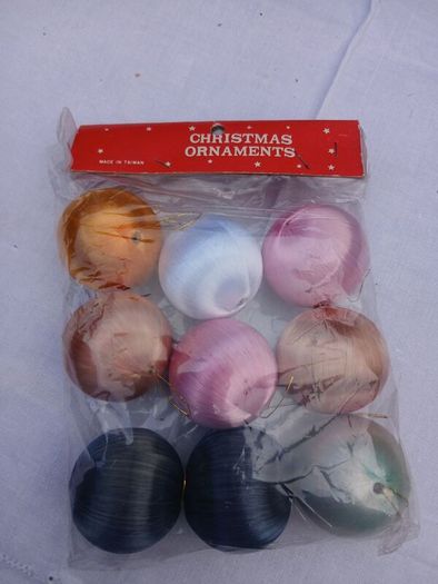 Vintage Silk Spun Christmas Baubles
